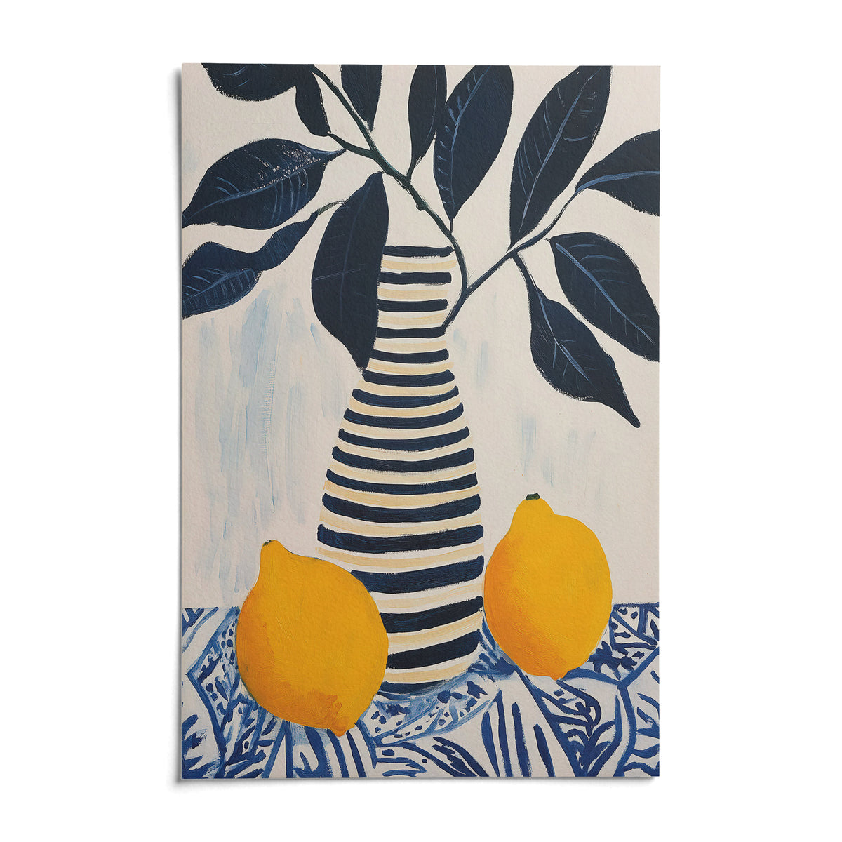 Lemon Art Print, shown as an unframed paper print on a plain white background