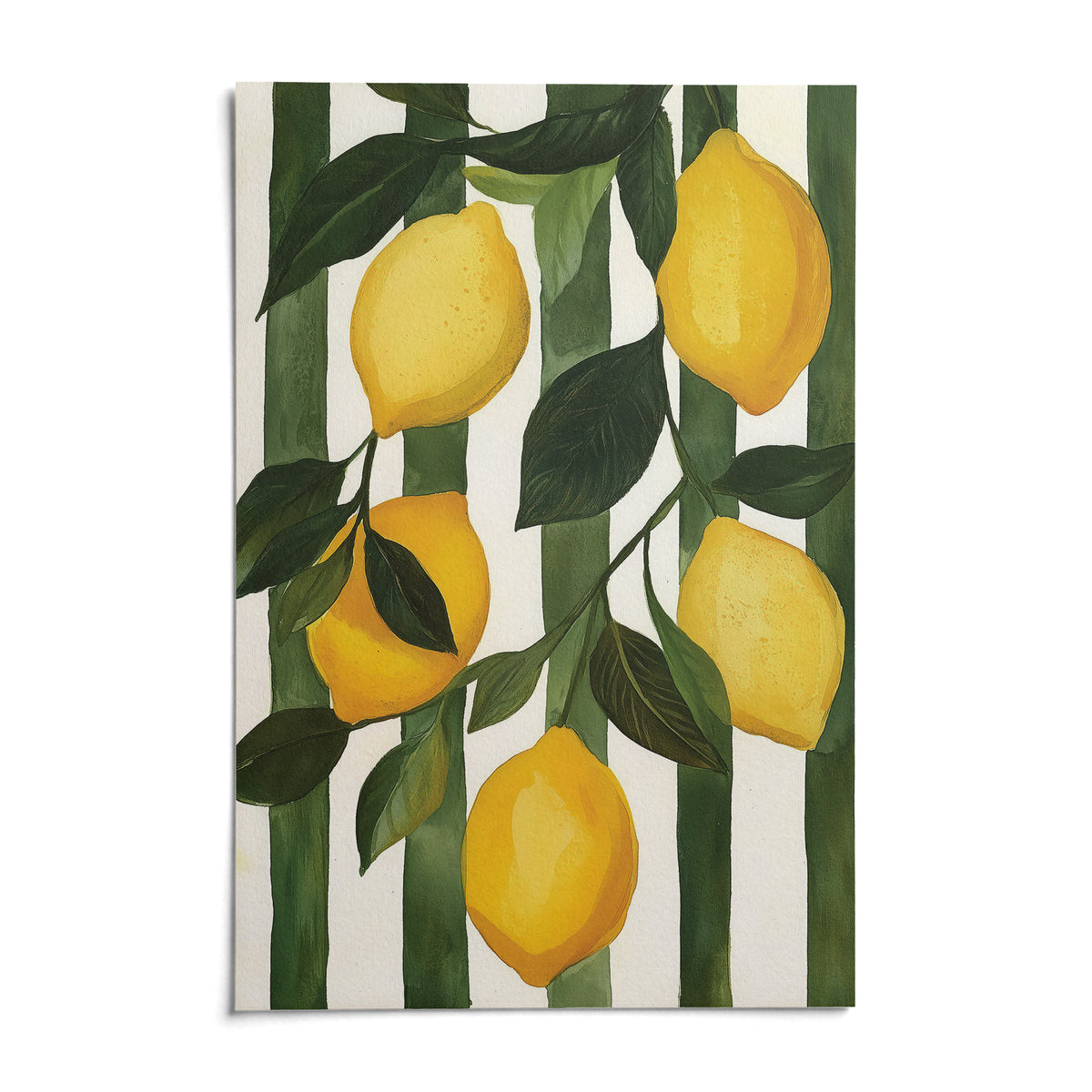 Lemon Tree Painting, shown as an unframed paper print on a plain white background
