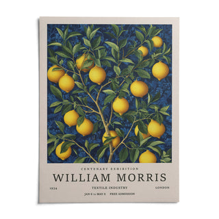 Lemon Wall Art for Kitchen, shown as an unframed paper print on a plain white background