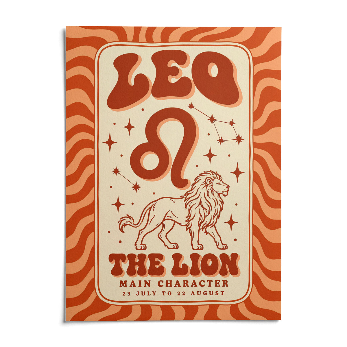 Leo Poster, shown as an unframed paper print on a plain white background