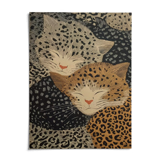 Leopard Print Wall Art, shown as an unframed paper print on a plain white background