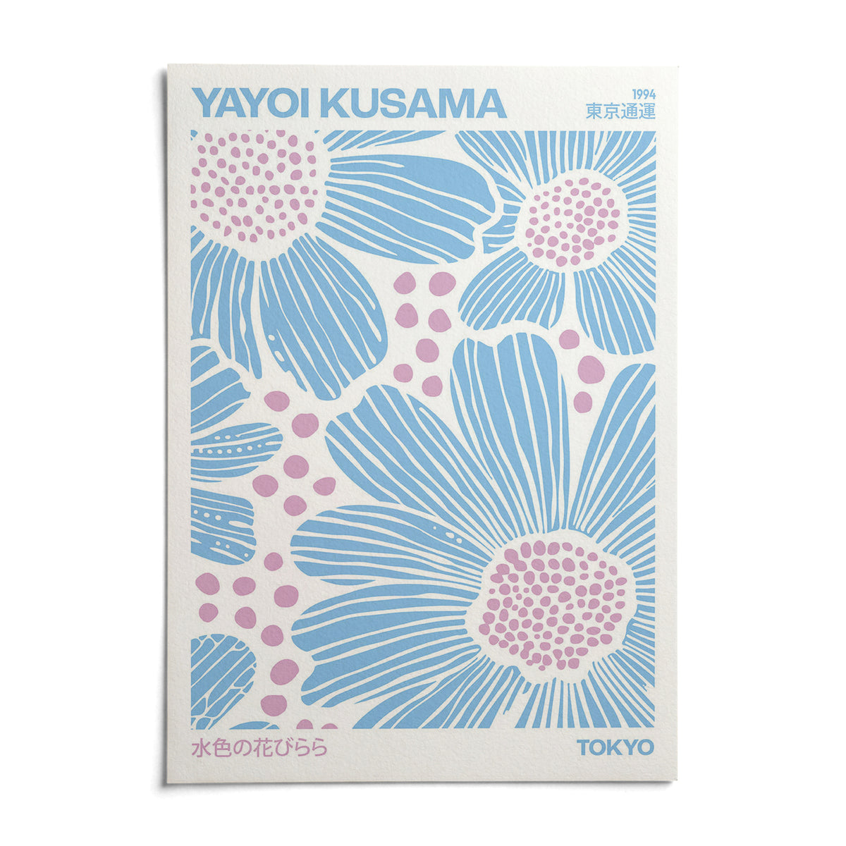 Light Blue Wall Art, shown as an unframed paper print on a plain white background