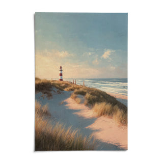 Lighthouse Wall Art, shown as an unframed paper print on a plain white background