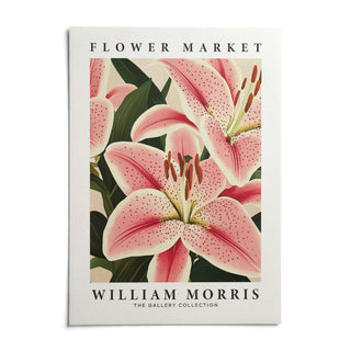 Pink Lily Art, shown as an unframed paper print on a plain white background