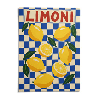 Limoni Checkerboard Print, shown as an unframed paper print on a plain white background