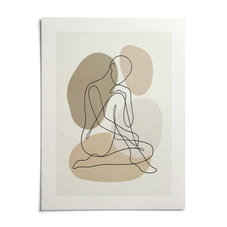 Line Art Figure Print, shown as an unframed paper print on a plain white background