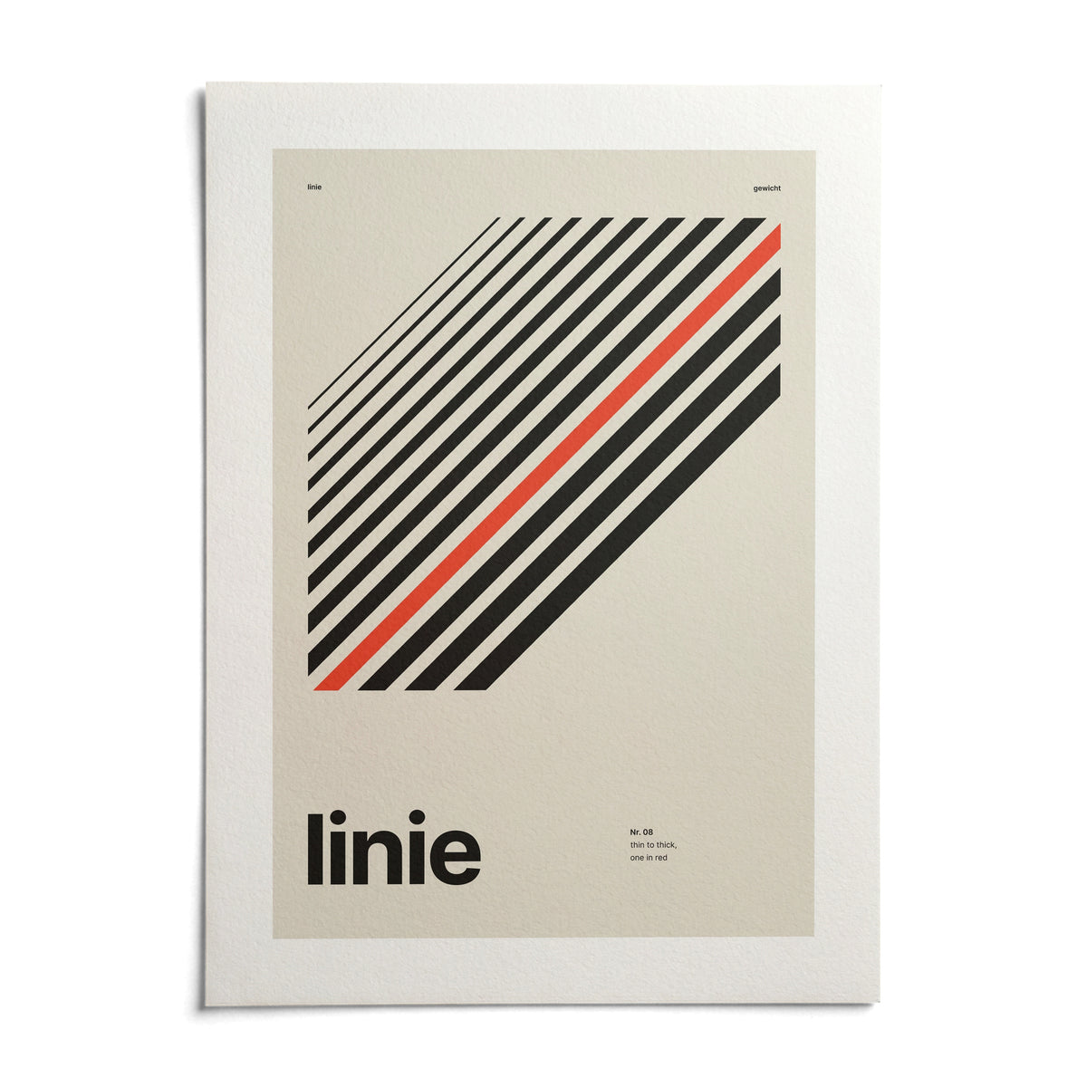 Line Print, shown as an unframed paper print on a plain white background