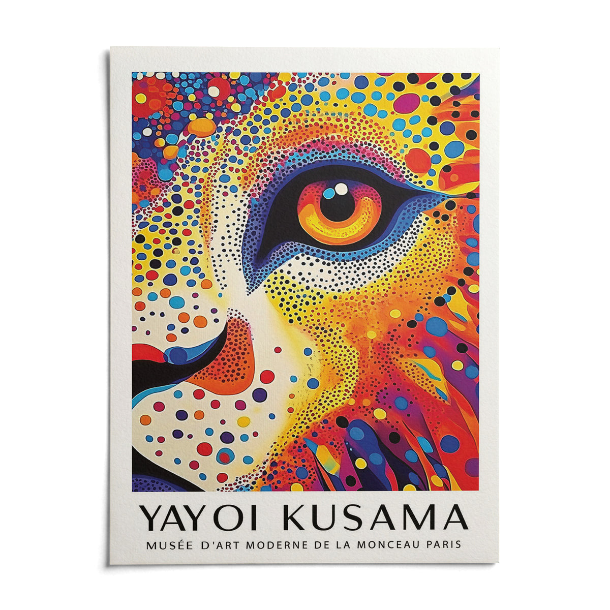Lion Animal Poster, shown as an unframed paper print on a plain white background