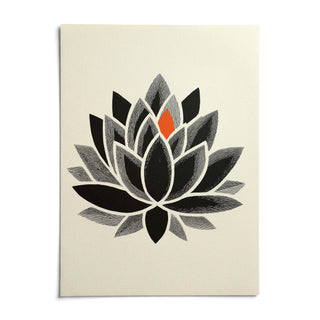 Lotus Art Print, shown as an unframed paper print on a plain white background