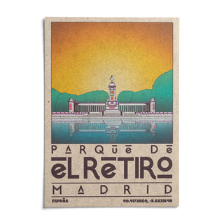 Madrid Landscape Poster, shown as an unframed paper print on a plain white background
