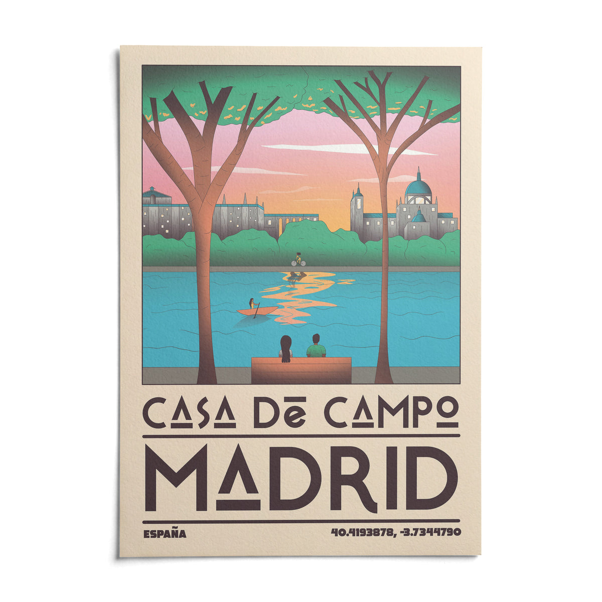 Madrid Wall Art, shown as an unframed paper print on a plain white background