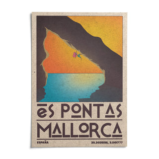 Mallorca Climbing Poster, shown as an unframed paper print on a plain white background