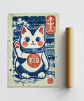 Maneki Neko artwork symbolising good luck and prosperity
