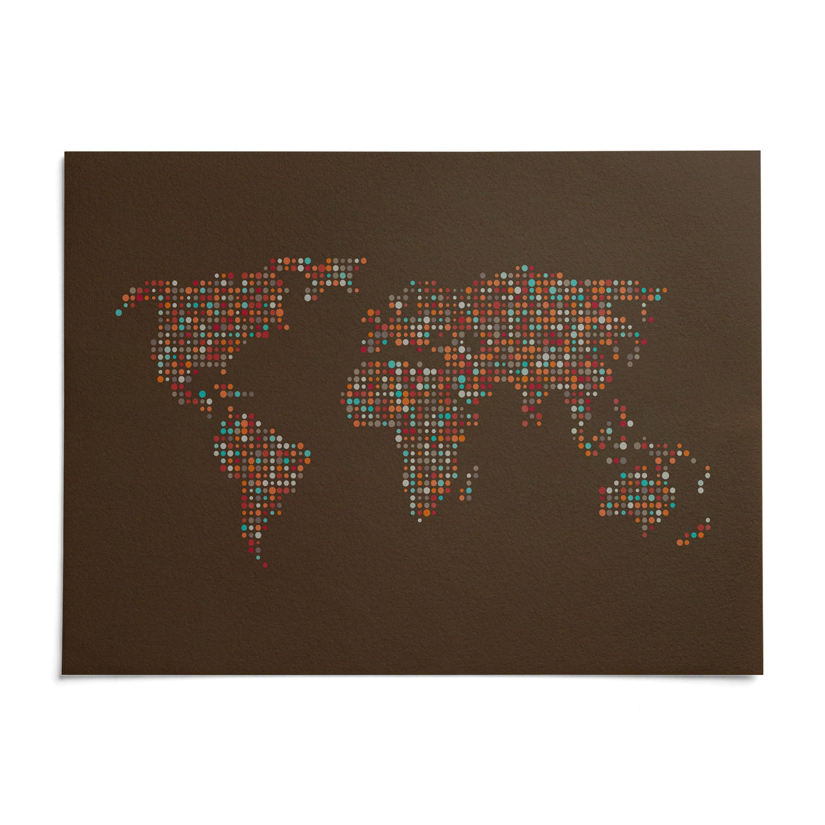 Map Of The World Poster, shown as an unframed paper print on a plain white background
