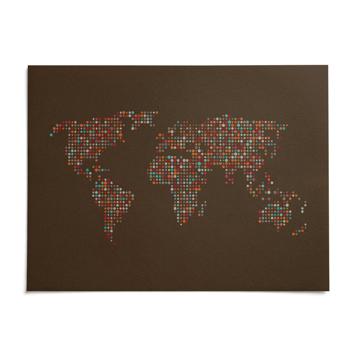Map Of The World Poster, shown as an unframed paper print on a plain white background