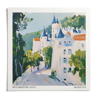 Medieval Castle Art, shown as an unframed paper print on a plain white background