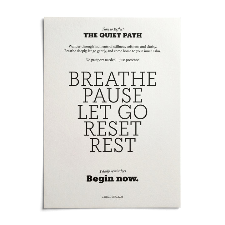 Meditation Poster, shown as an unframed paper print on a plain white background