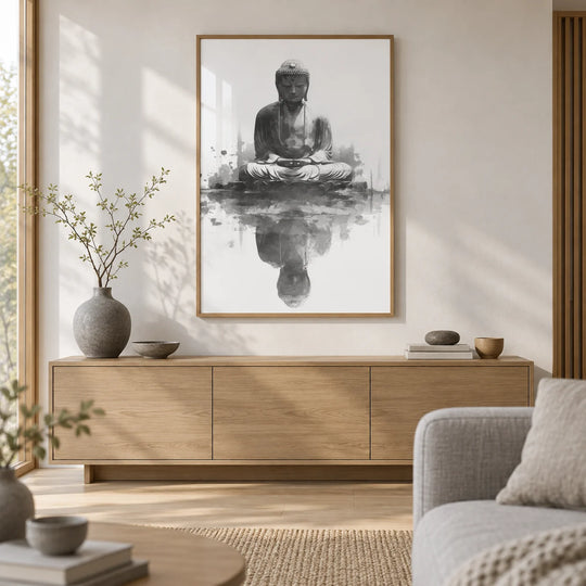 Meditation Statue Reflection