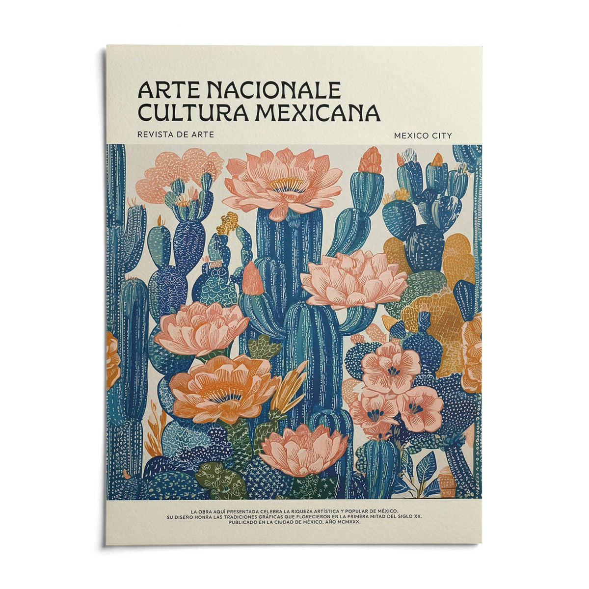 Mexican Boho Decor, shown as an unframed paper print on a plain white background