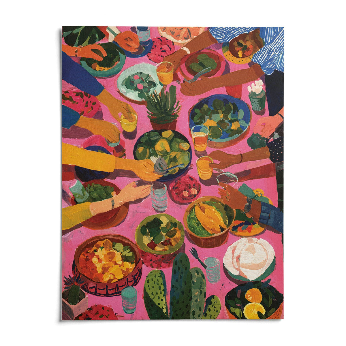 Mexican Decor, shown as an unframed paper print on a plain white background