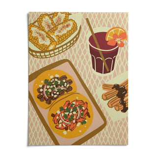 Mexican Food Art Print, shown as an unframed paper print on a plain white background