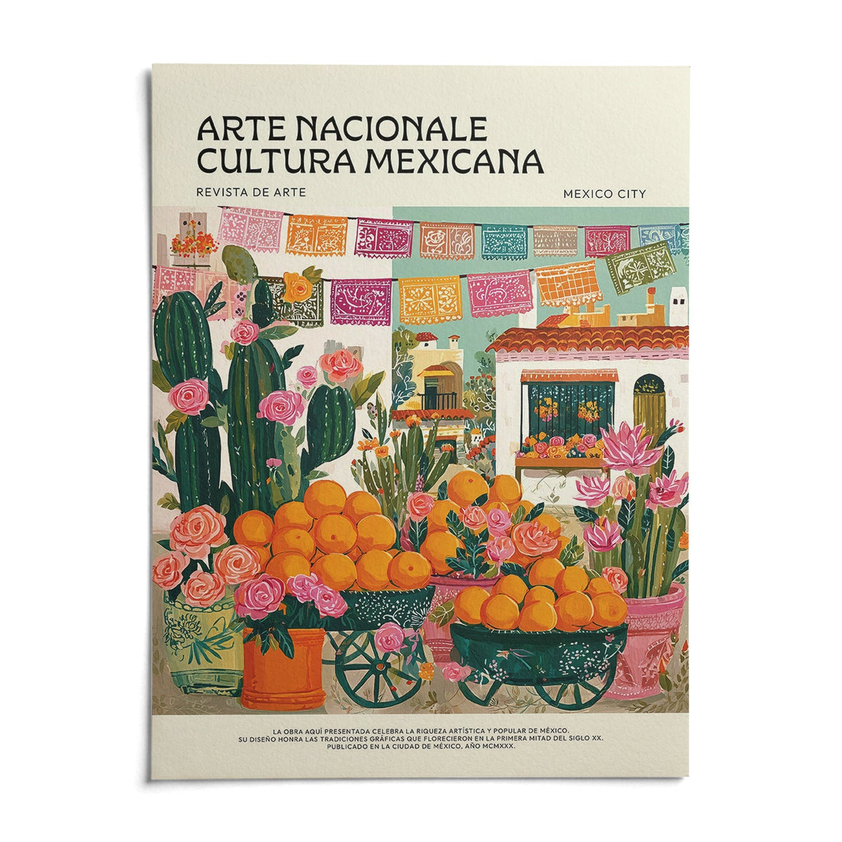 Mexican Kitchen Decor, shown as an unframed paper print on a plain white background