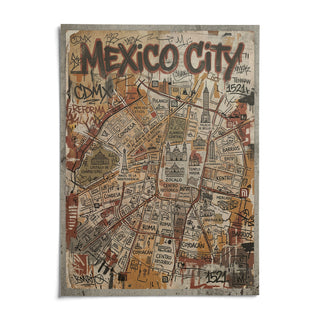 Mexico Map Poster, shown as an unframed paper print on a plain white background