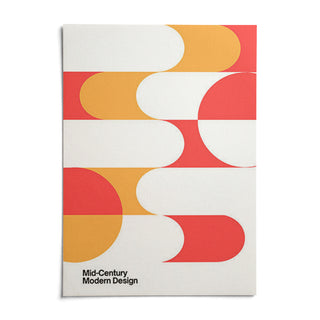 Mid Century Art, shown as an unframed paper print on a plain white background