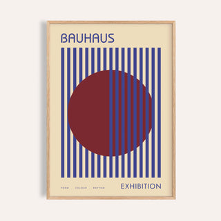Mid Century Wall Art: Burgundy Veil framed print on a warm off-white wall