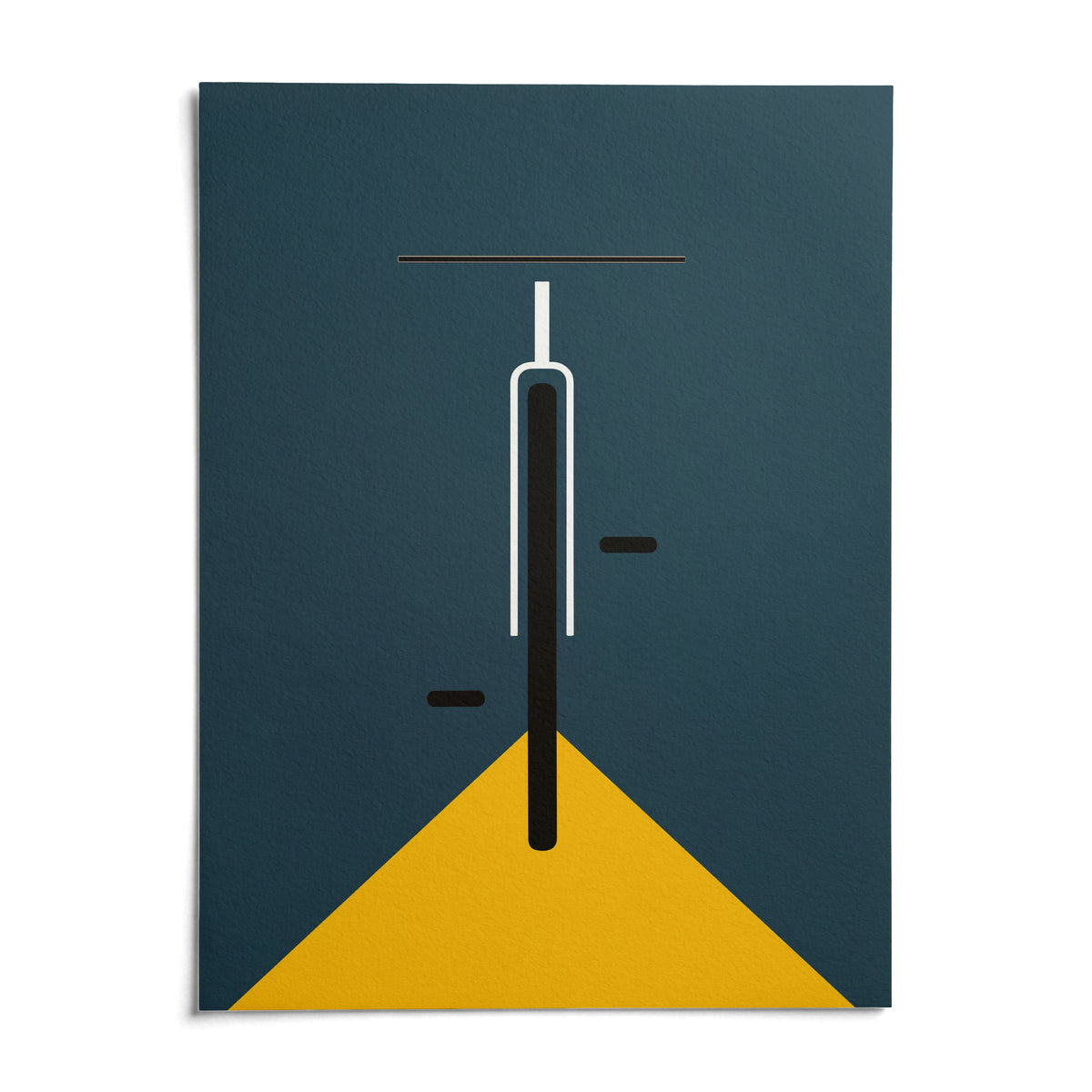Minimal Bike Poster, shown as an unframed paper print on a plain white background