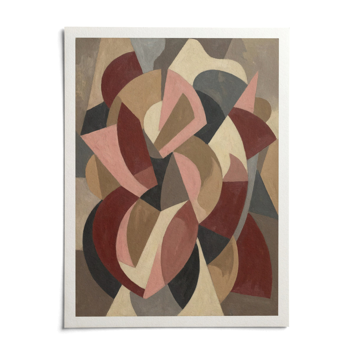 Minimalist Abstract Wall Art, shown as an unframed paper print on a plain white background