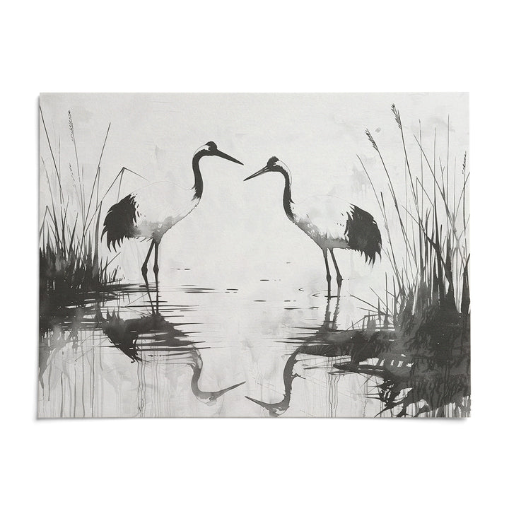 Minimalist Bird Art, shown as an unframed paper print on a plain white background