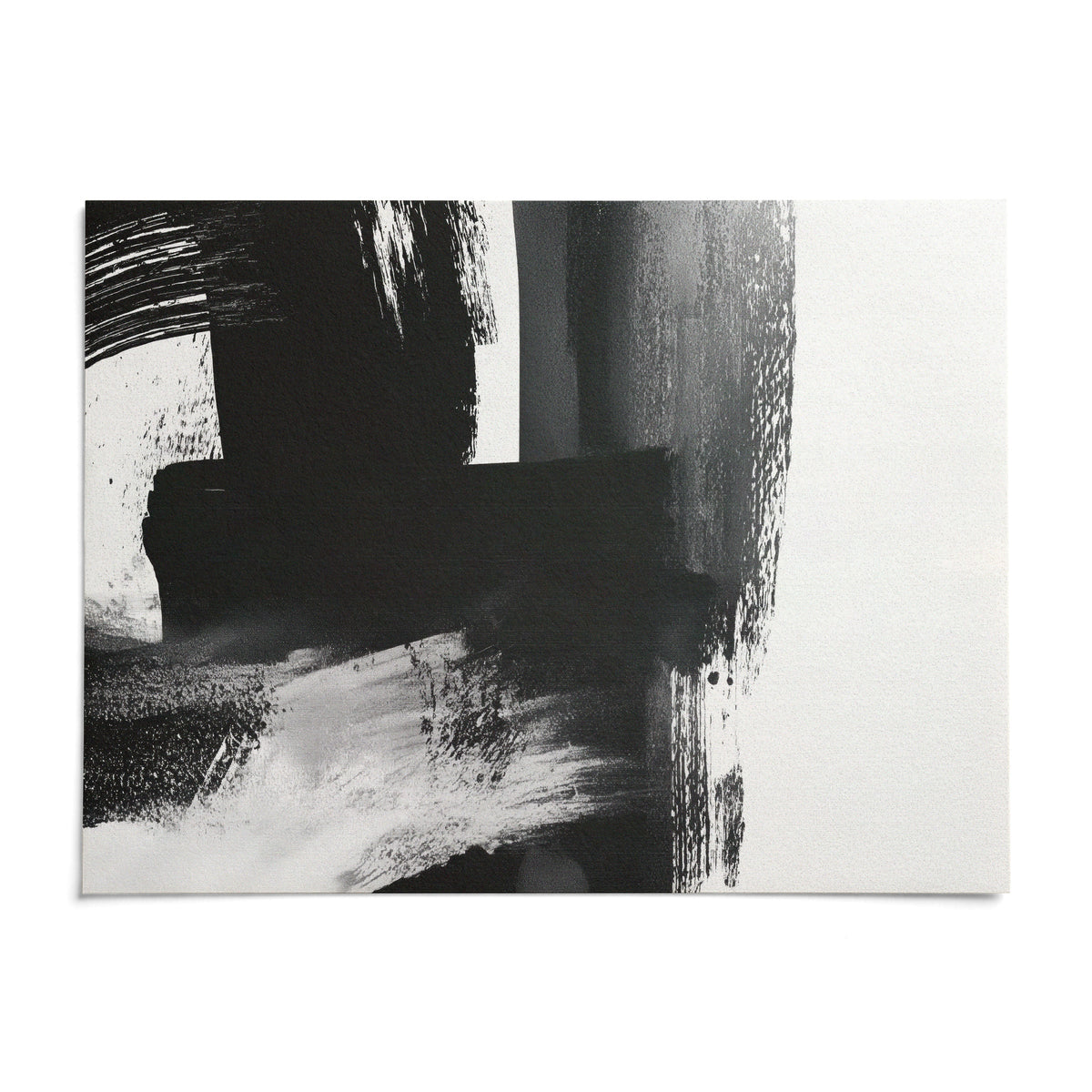 Minimalist Black And White Print, shown as an unframed paper print on a plain white background