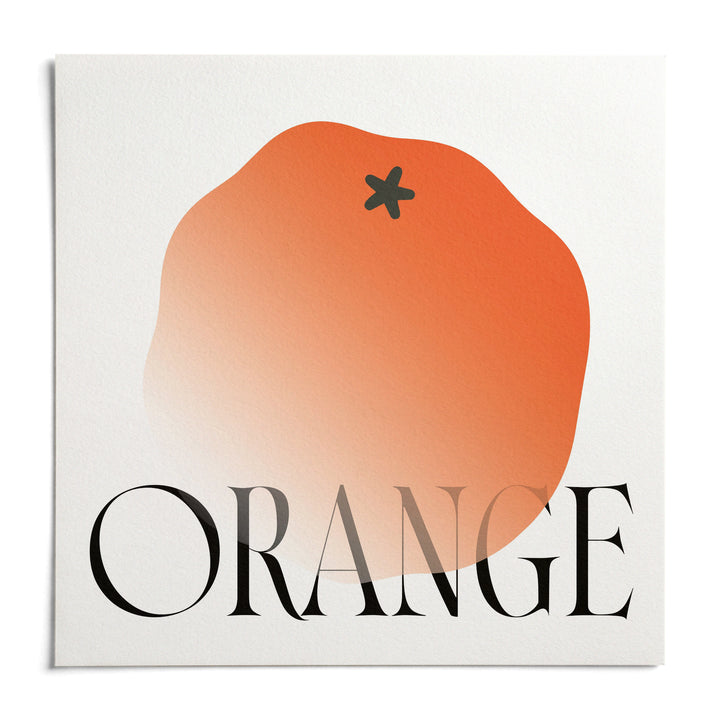 Minimalist Fruit Wall Art, shown as an unframed paper print on a plain white background