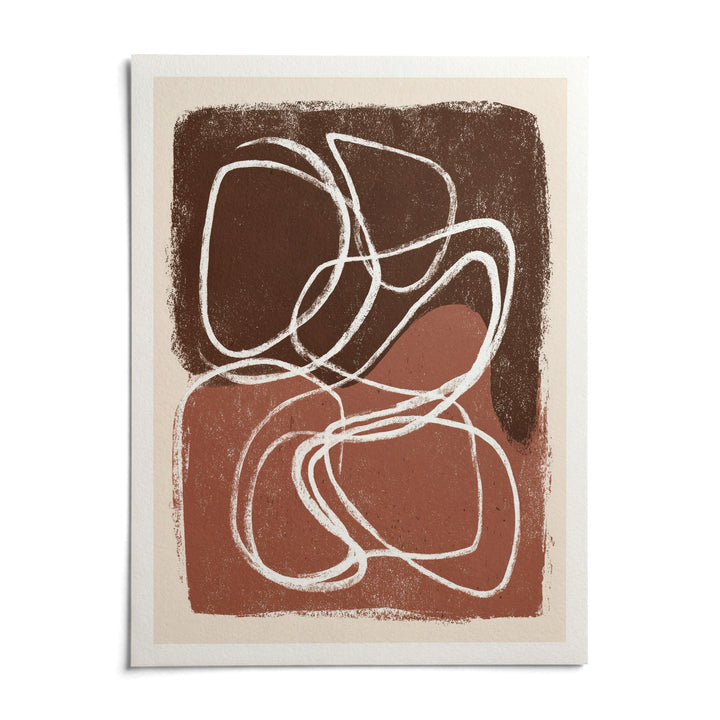 Minimalist Shapes Wall Art, shown as an unframed paper print on a plain white background