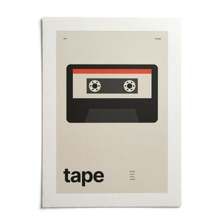 Mixtape Poster, shown as an unframed paper print on a plain white background