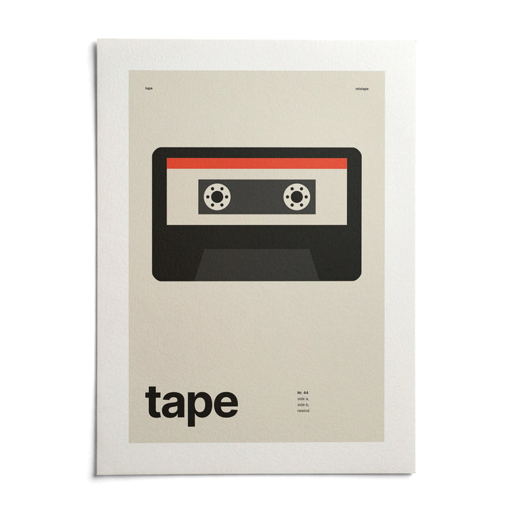 Mixtape Poster, shown as an unframed paper print on a plain white background