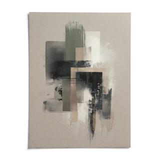 Modern Abstract Poster, shown as an unframed paper print on a plain white background