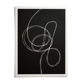 Modern Black And White Art, shown as an unframed paper print on a plain white background