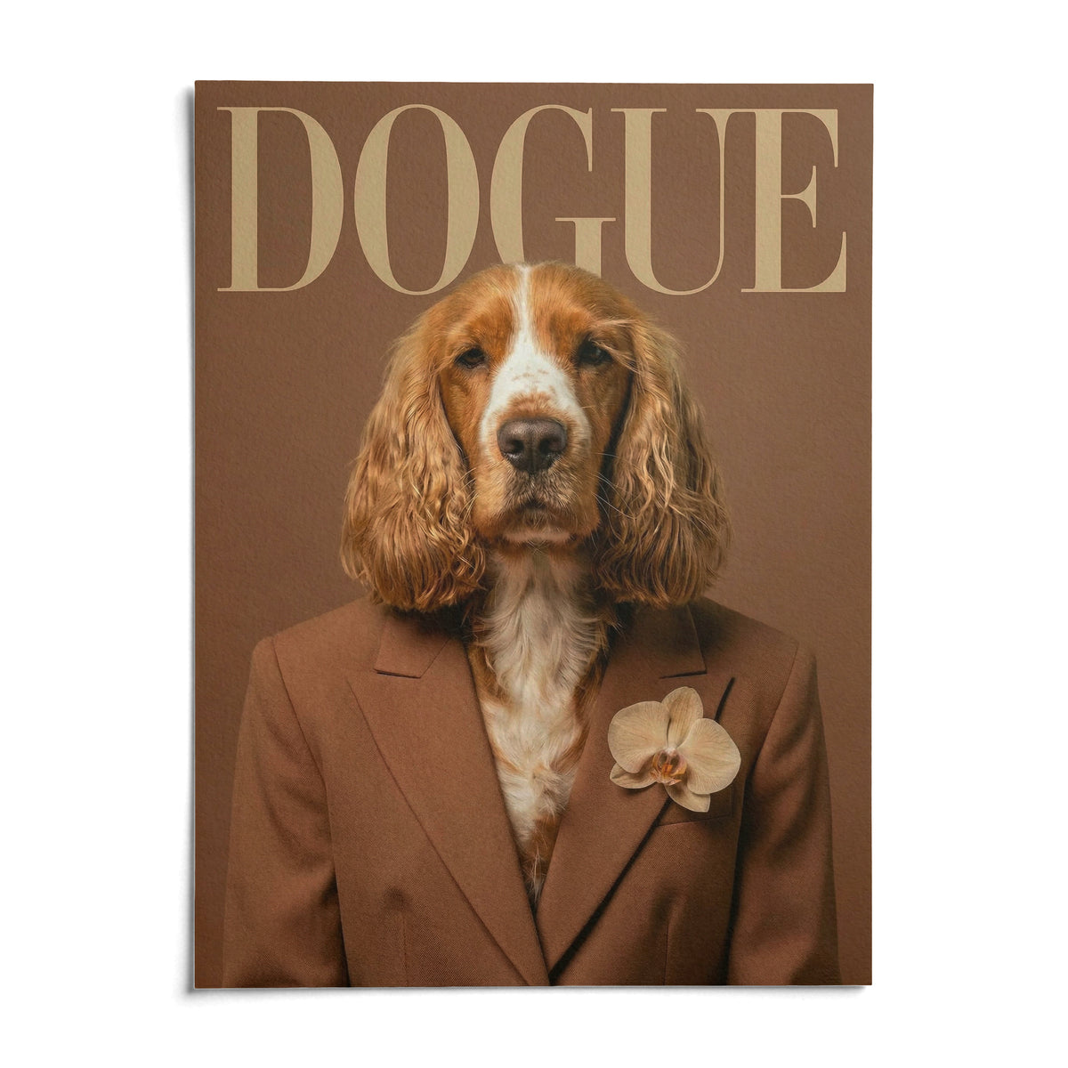Modern Dog Print, shown as an unframed paper print on a plain white background