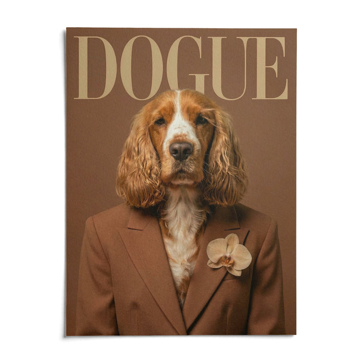 Modern Dog Print, shown as an unframed paper print on a plain white background