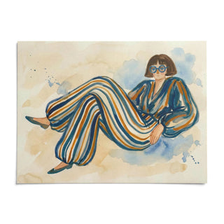 Modern Female Illustration, shown as an unframed paper print on a plain white background