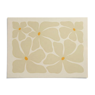 Modern Floral Poster, shown as an unframed paper print on a plain white background
