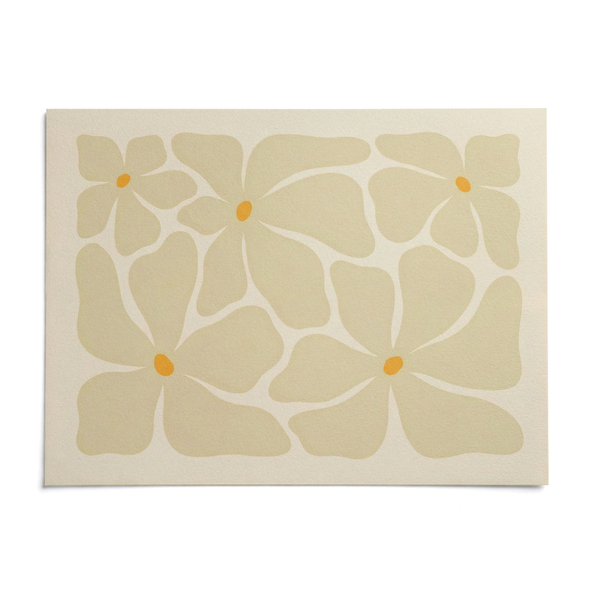 Modern Floral Poster, shown as an unframed paper print on a plain white background
