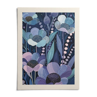 Modern Flower Art, shown as an unframed paper print on a plain white background