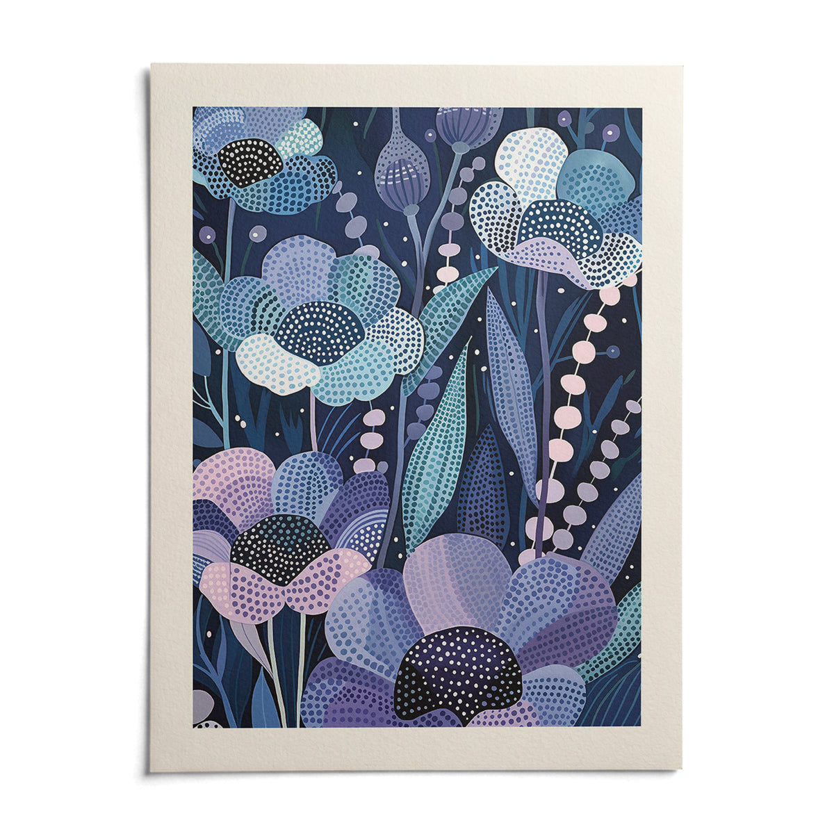 Modern Flower Art, shown as an unframed paper print on a plain white background