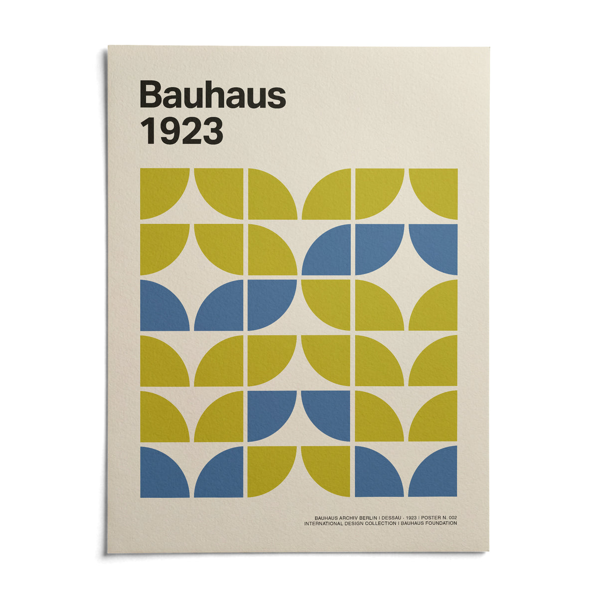 Bauhaus Geometric Art, shown as an unframed paper print on a plain white background