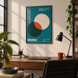 Modern Office Wall Art, framed on the wall of a modern home office