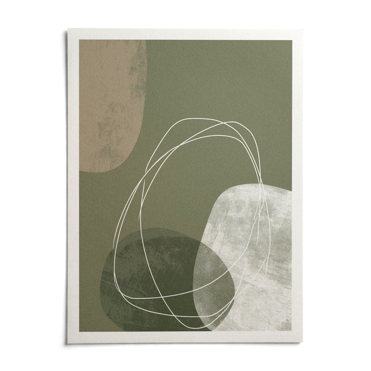 Modern Organic Print, shown as an unframed paper print on a plain white background