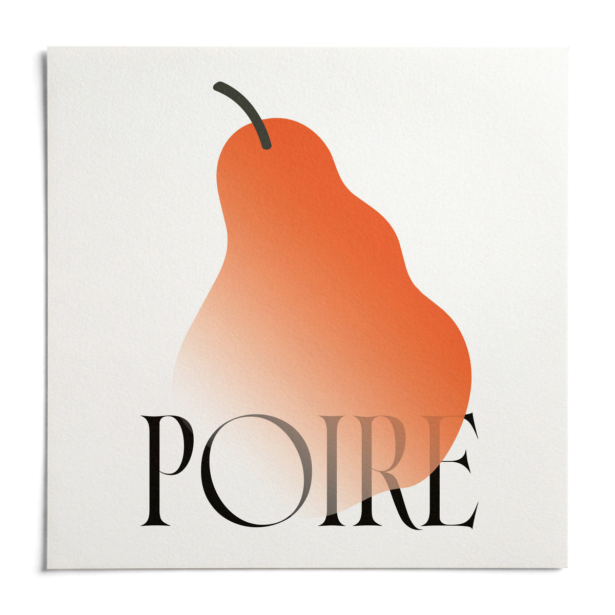 Modern Pear Poster, shown as an unframed paper print on a plain white background